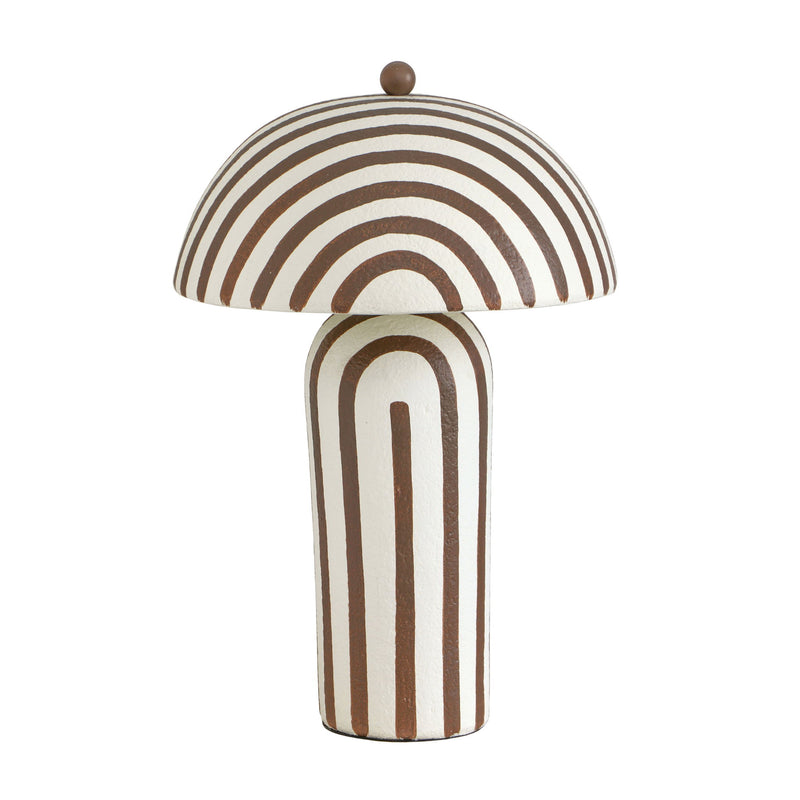 Maiori - Striped Papier Mache Table Lamp - R&R Furniture Gallery (Fountain Valley, CA)