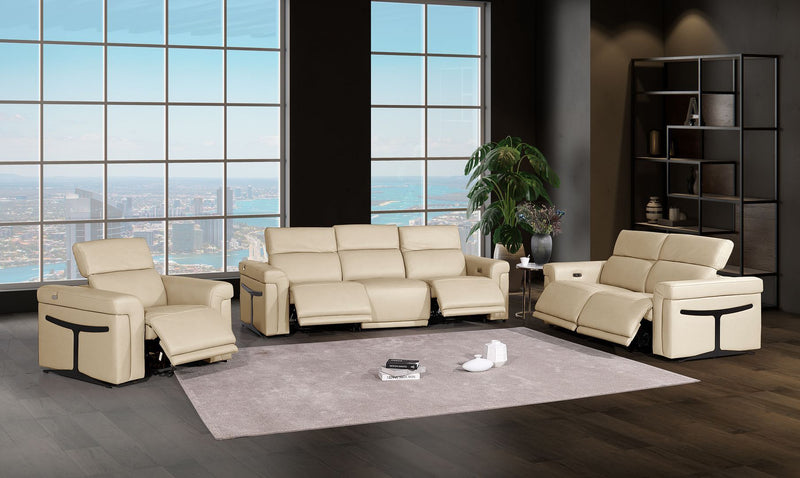 1126 - 6-Piece Modular Power Reclining Sofa, Loveseat & Chair Set In With 5 Power Recliners & Power Headrests