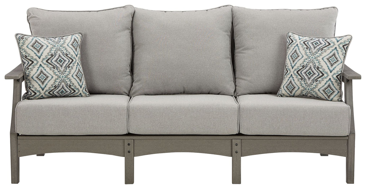 Visola - Sofa with Cushion - Gray - R&R Furniture Gallery (Fountain Valley, CA)