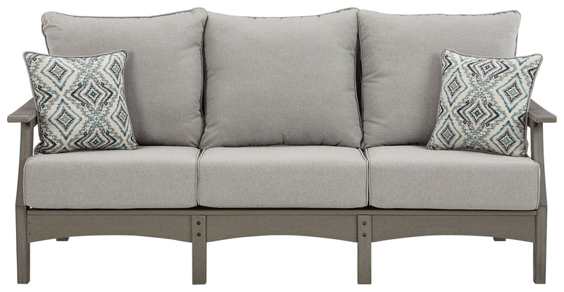 Visola - Sofa with Cushion - Gray - R&R Furniture Gallery (Fountain Valley, CA)