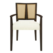 Mid Century Modern Arm Dining Chair Set With Rattan Backrest - R&R Furniture Gallery (Fountain Valley, CA)