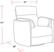 Radius - Power Cordless Swivel Glider Recliner - R&R Furniture Gallery (Fountain Valley, CA)