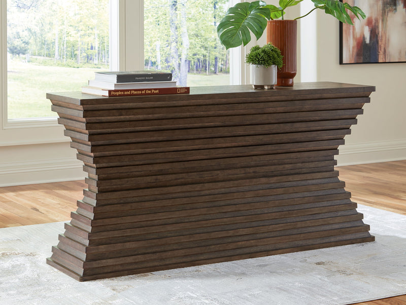 Hannodream - Sofa Table - Warm Brown - R&R Furniture Gallery (Fountain Valley, CA)