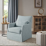 Traditional Design London Skirted Swivel Chair - R&R Furniture Gallery (Fountain Valley, CA)