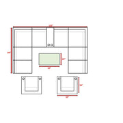 Outdoor Wicker Sectional With Weather Resistant Cushions And Table - R&R Furniture Gallery (Fountain Valley, CA)