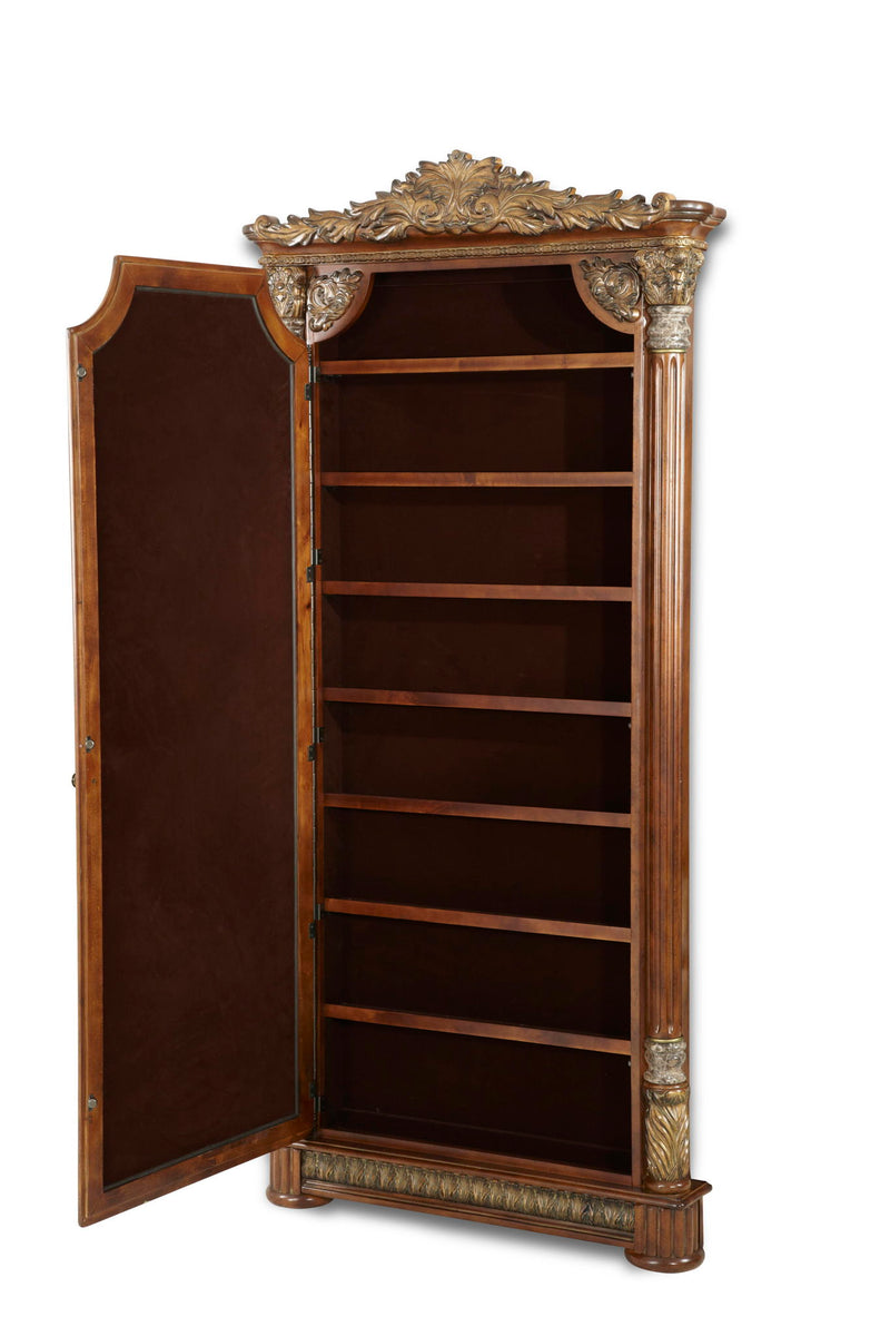 Villa Valencia - Accent Floor Wall Mirror With Storage - Classic Chestnut - R&R Furniture Gallery (Fountain Valley, CA)