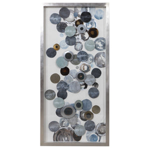 Modern blue shadow box wall decor by Uttermost, featuring a sleek, contemporary design ideal for stylish interior accents.