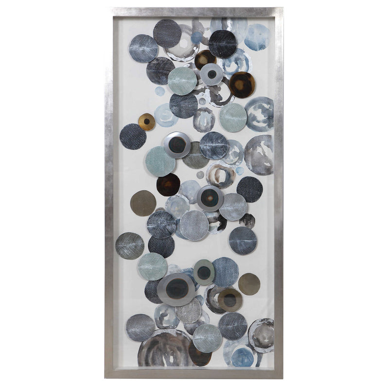 Modern blue shadow box wall decor by Uttermost, featuring a sleek, contemporary design ideal for stylish interior accents.