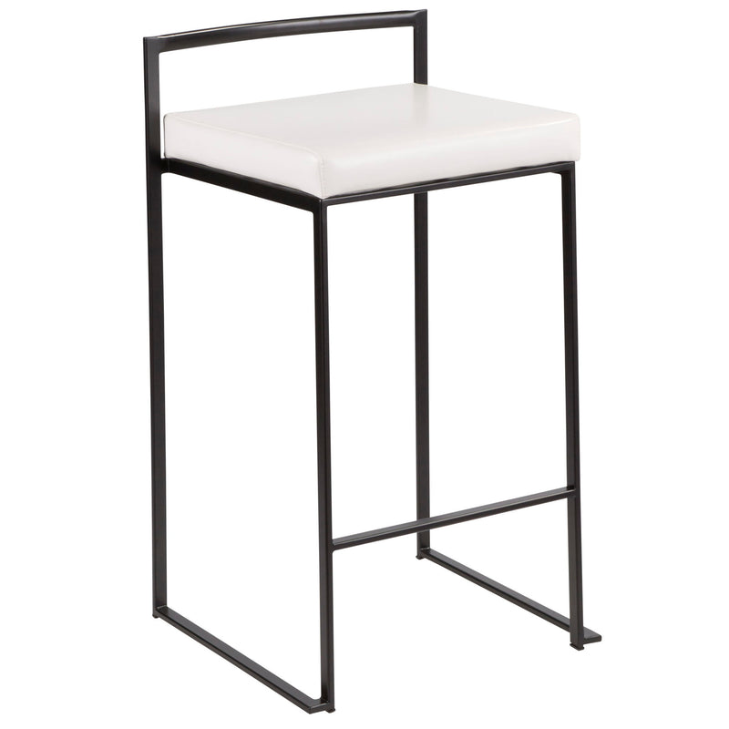 Lumi Source Fuji contemporary style stackable counter stool set with sleek design and modern finish, ideal for kitchen or bar area.