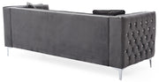 Glory Furniture Paige stationary sofa with plush cushions and modern design, shown in a cozy living room setting.