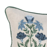 Transcendence - 14" x 26" NV Belcourt Floral Pillow - Floral Natural / Blue - R&R Furniture Gallery (Fountain Valley, CA)