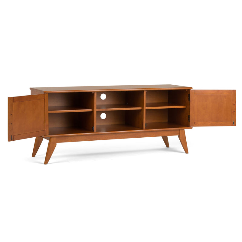 Draper - Handcrafted Mid Century Low TV Media Stand - R&R Furniture Gallery (Fountain Valley, CA)