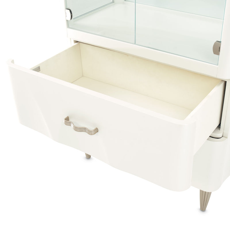London Place - Display Cabinet - Creamy Pearl - R&R Furniture Gallery (Fountain Valley, CA)