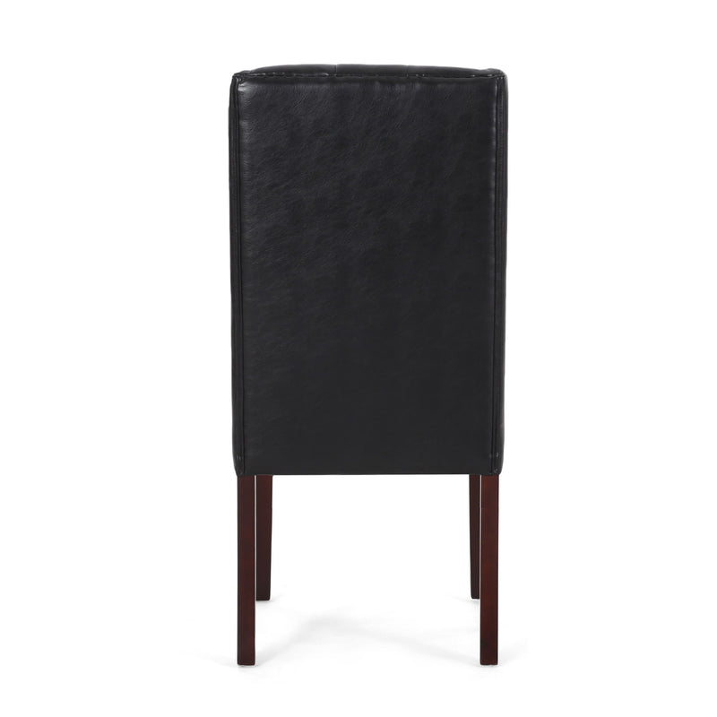 Noble House tufted dining chair set featuring high back design with elegant upholstery and modern style.