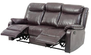 Contemporary three-seater reclining sofa by Glory Furniture with plush fabric and modern design, shown in a stylish living room setting.