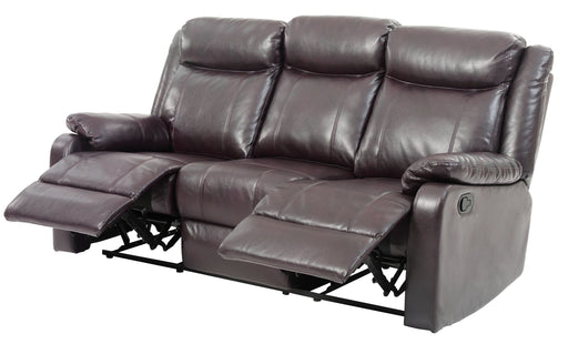 Contemporary three-seater reclining sofa by Glory Furniture with plush fabric and modern design, shown in a stylish living room setting.