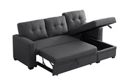 Upholstered Pull Out Sectional Sofa With Chaise - R&R Furniture Gallery (Fountain Valley, CA)
