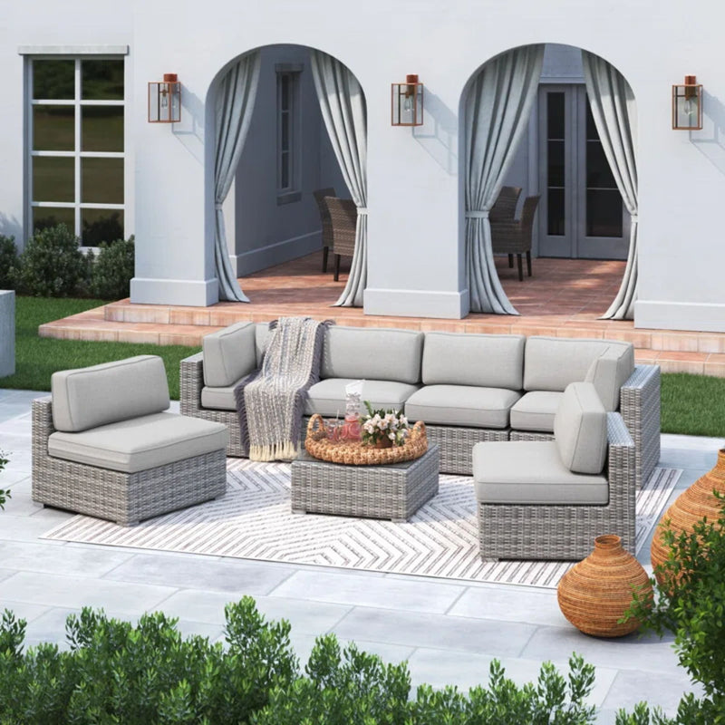 Outdoor Wicker Seating Group With Cushions - R&R Furniture Gallery (Fountain Valley, CA)