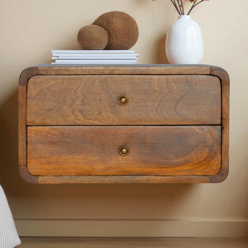 Curved Wall Mounted Bedside Nightstand - R&R Furniture Gallery (Fountain Valley, CA)