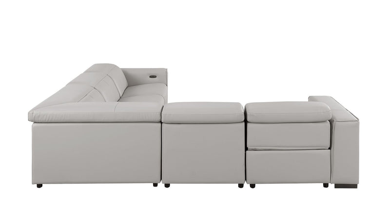 1208 - Leather Reclining Set (Sofa & Loveseat With 4 Power Recliners)