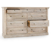 Adelaide - 9 Drawer Dresser - Natural Cream Wash - R&R Furniture Gallery (Fountain Valley, CA)