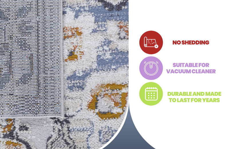 Payas - 8' X 10' Medallion Area Rug - Cream / Gold - R&R Furniture Gallery (Fountain Valley, CA)