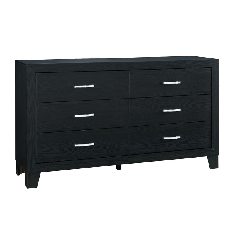 Carlos - 5 Pieces Queen Bedroom Set, Modern Design - Black - R&R Furniture Gallery (Fountain Valley, CA)