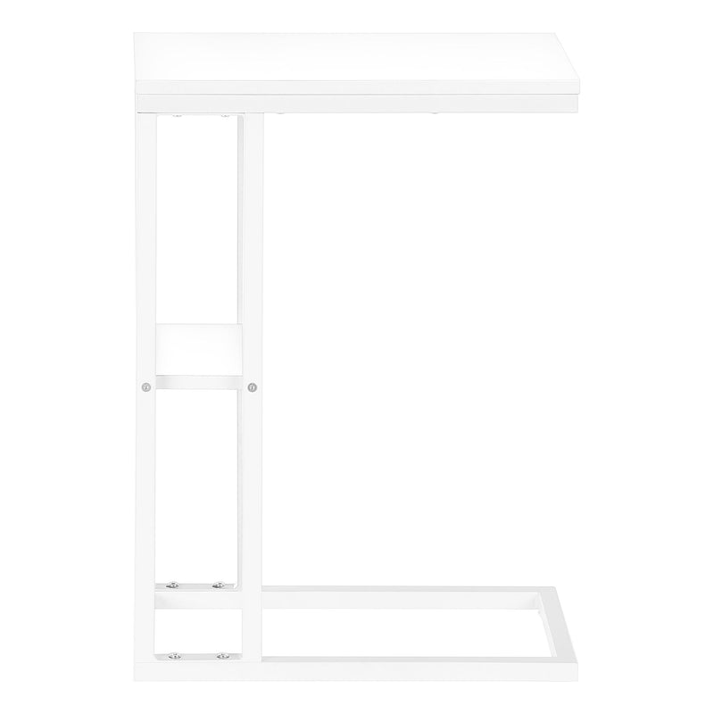 Accent Table, C - Shaped, Marble Look Contemporary & Modern Convenient Design - R&R Furniture Gallery (Fountain Valley, CA)