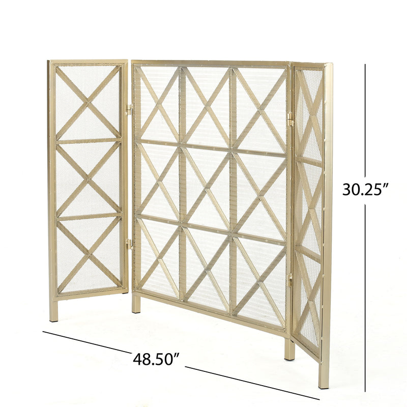 Margaret - 3 Panel Fireplace Screen Iron - R&R Furniture Gallery (Fountain Valley, CA)