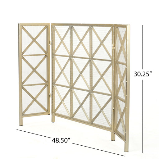 Margaret - 3 Panel Fireplace Screen Iron - R&R Furniture Gallery (Fountain Valley, CA)