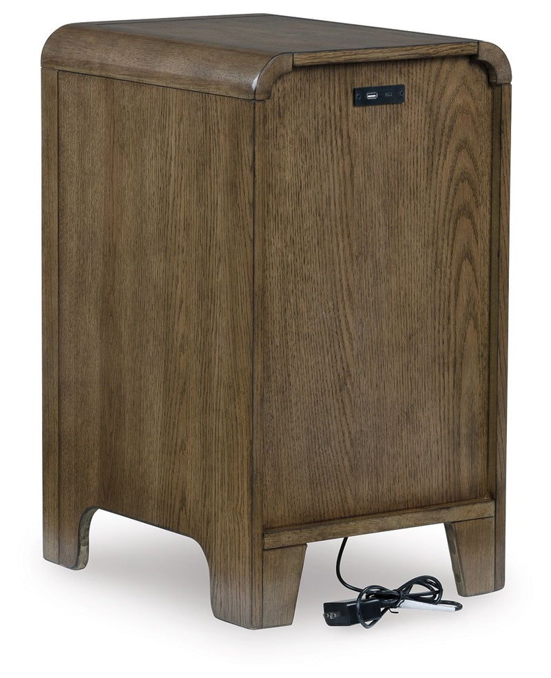 Brown Jensworth accent table by Signature Design Ashley® with a sleek, modern design and smooth surface.