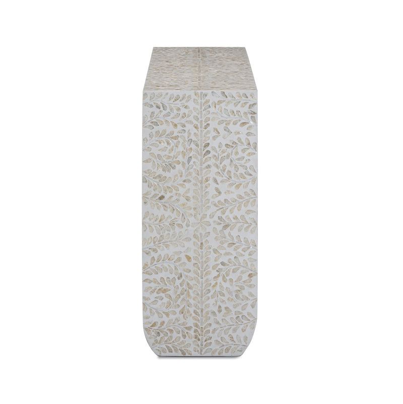 Cyprus - Capiz Shell Console Table - Cream - R&R Furniture Gallery (Fountain Valley, CA)