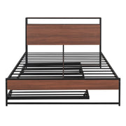 Platform Bed Frame With Trundle, USB Ports And Slat Support, No Box Spring Needed - R&R Furniture Gallery (Fountain Valley, CA)