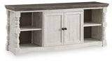 Havalance - Extra Large TV Stand - 2 Doors - Brown / Beige - R&R Furniture Gallery (Fountain Valley, CA)