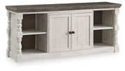 Havalance - Extra Large TV Stand - 2 Doors - Brown / Beige - R&R Furniture Gallery (Fountain Valley, CA)