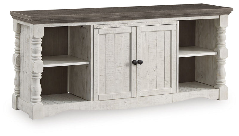 Havalance - Extra Large TV Stand - 2 Doors - Brown / Beige - R&R Furniture Gallery (Fountain Valley, CA)