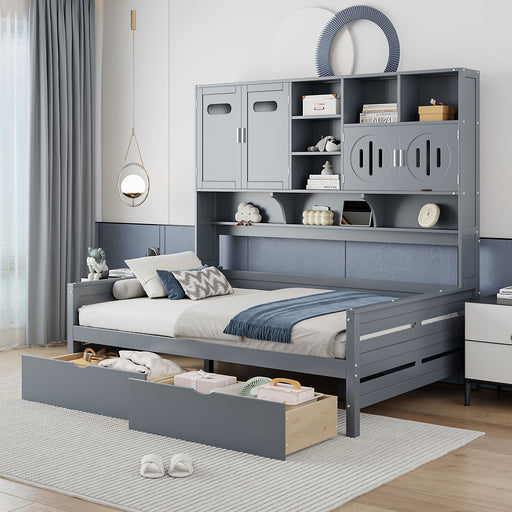 Daybed With All-In-One Cabinet And Shelf - R&R Furniture Gallery (Fountain Valley, CA)