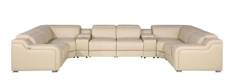 1116 - 8-Piece U-Shaped Sectional Sofa In With 4 Power Recliners & Power Headrest