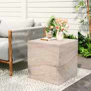 Lightweight square side table from Noble House, suitable for outdoor or indoor use, with a modern design and sturdy construction.
