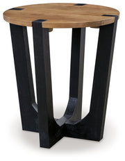 Hanneforth - Round End Table - Brown - R&R Furniture Gallery (Fountain Valley, CA)