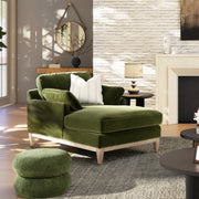 Pasadena - Modern Farmhouse Chaise Lounge Chair - Olive Green - R&R Furniture Gallery (Fountain Valley, CA)