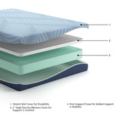 Sierra Sleep Peak 2.0 8-inch memory foam mattress with plush surface and supportive layers, designed for comfort and restful sleep.