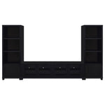 Arnaud - 3 Piece TV Stand Set With Storage - Black