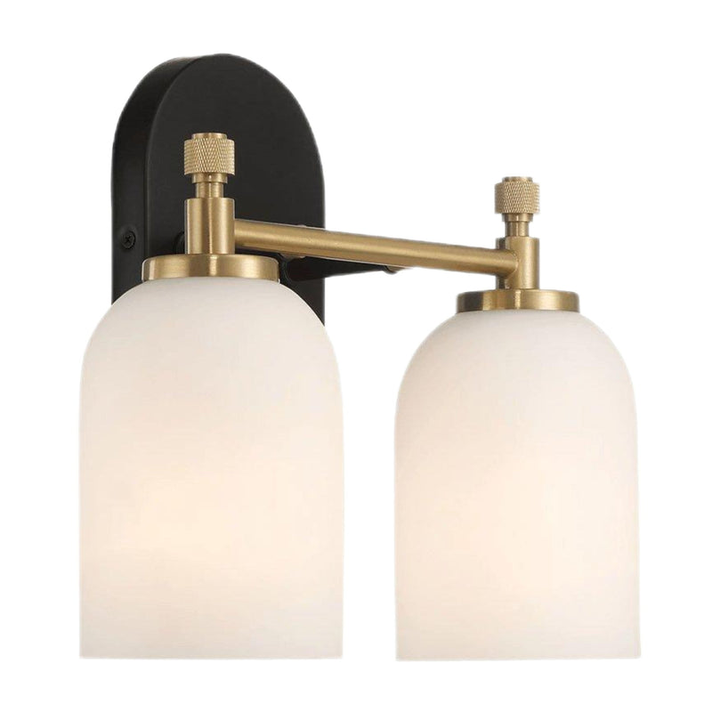 Vortex - 2 Lights Vanity In Style For Over Bathroom Mirror Wall Sconce - Black / Gold / White - R&R Furniture Gallery (Fountain Valley, CA)