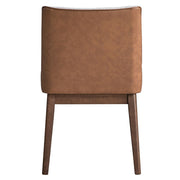 Ginny - Side Chair (Set of 2) - White Boucle, Brown Velvet & Walnut - R&R Furniture Gallery (Fountain Valley, CA)