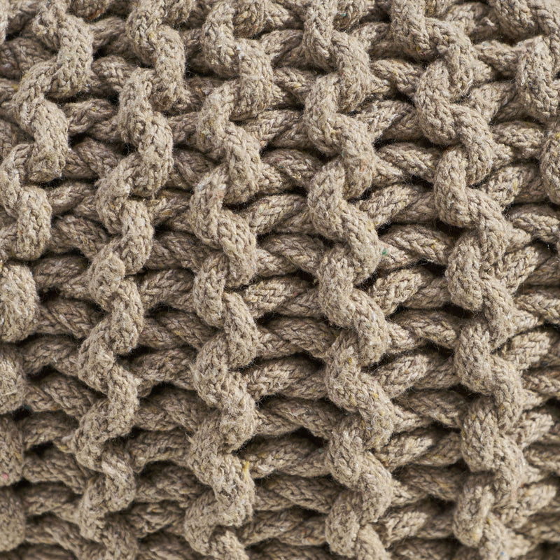 Moro - Knitted Round Pouf With Pumpkin Shape - R&R Furniture Gallery (Fountain Valley, CA)