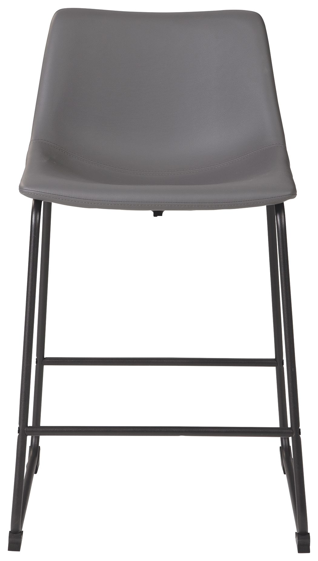 Set of two Signature Design by Ashley Centiar upholstered barstools with padded seats and backrests in a modern style.