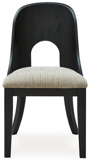 Rowanbeck - Dining Upholstered Side Chair (Set of 2) - Gray / Black - R&R Furniture Gallery (Fountain Valley, CA)