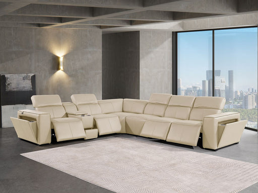 1224 - 7-Piece L-Shaped Sectional Sofa In With 4 Power Recliners & Power Headrests - R&R Furniture Gallery (Fountain Valley, CA)