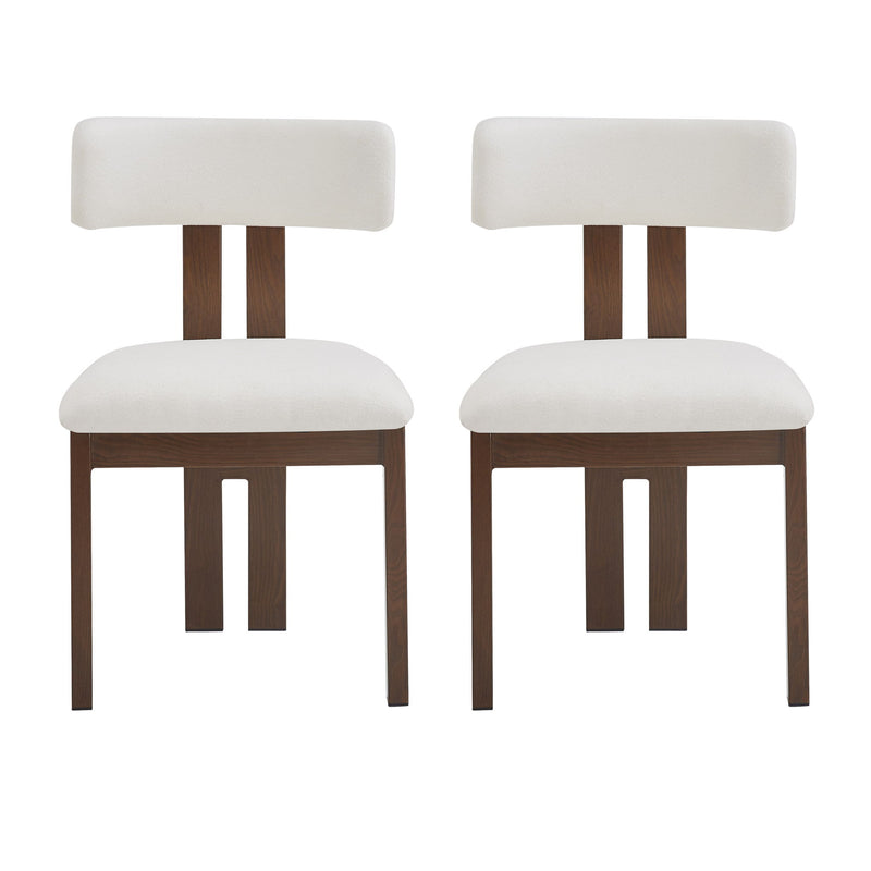 Modern Upholstered Armless Dining Chairs With Metal Legs - R&R Furniture Gallery (Fountain Valley, CA)